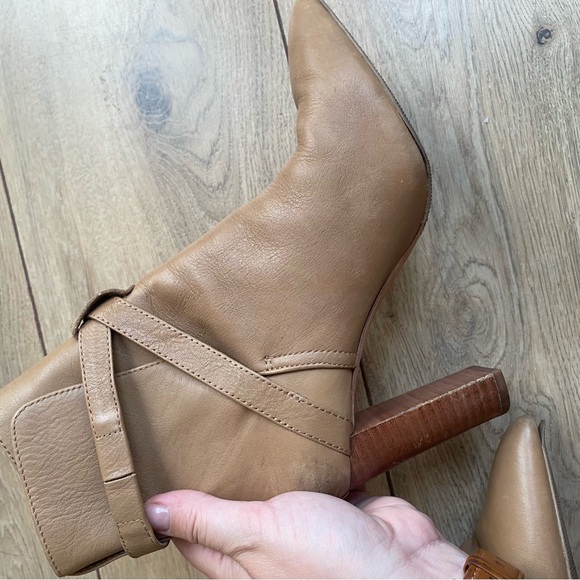 PAIGE Tan Leather Booties - Picture 14 of 15